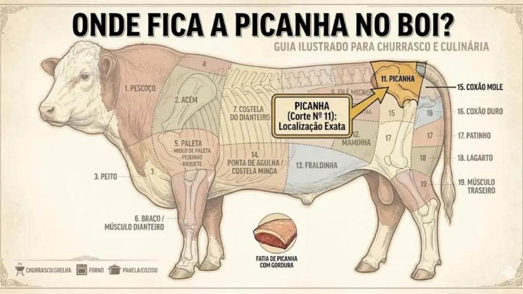 Onde fica a picanha no boi? Curiosidades sobre o corte